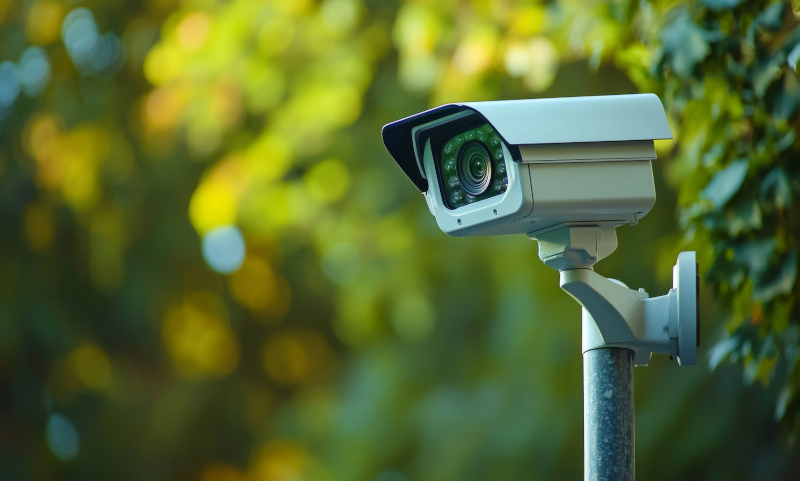 security camera concept with a copy space